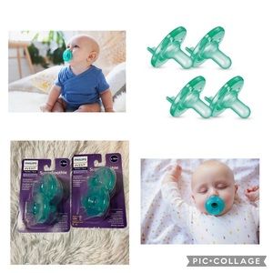 New- 2pk (4counts)  Philips Avent Soothie- Green 3-18 Months